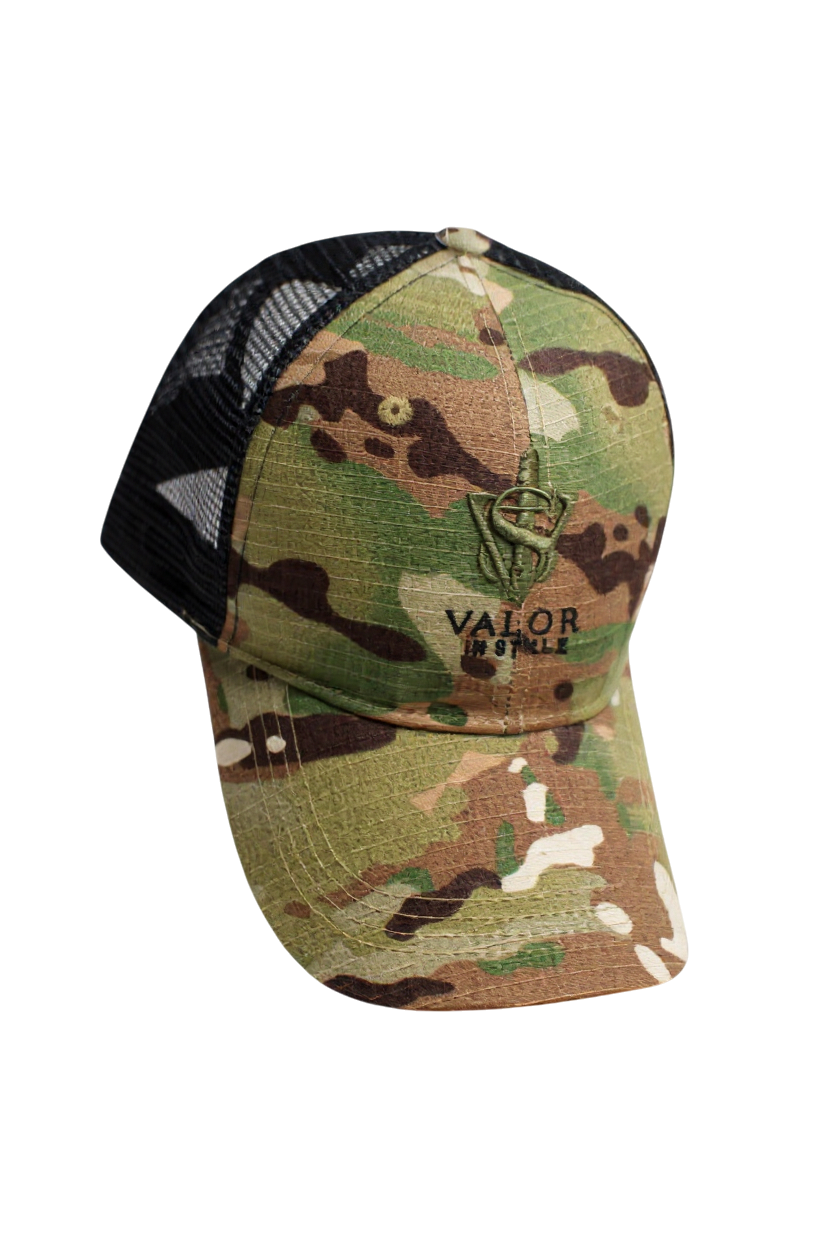 The Valor Signature Cap - Multicam Trucker