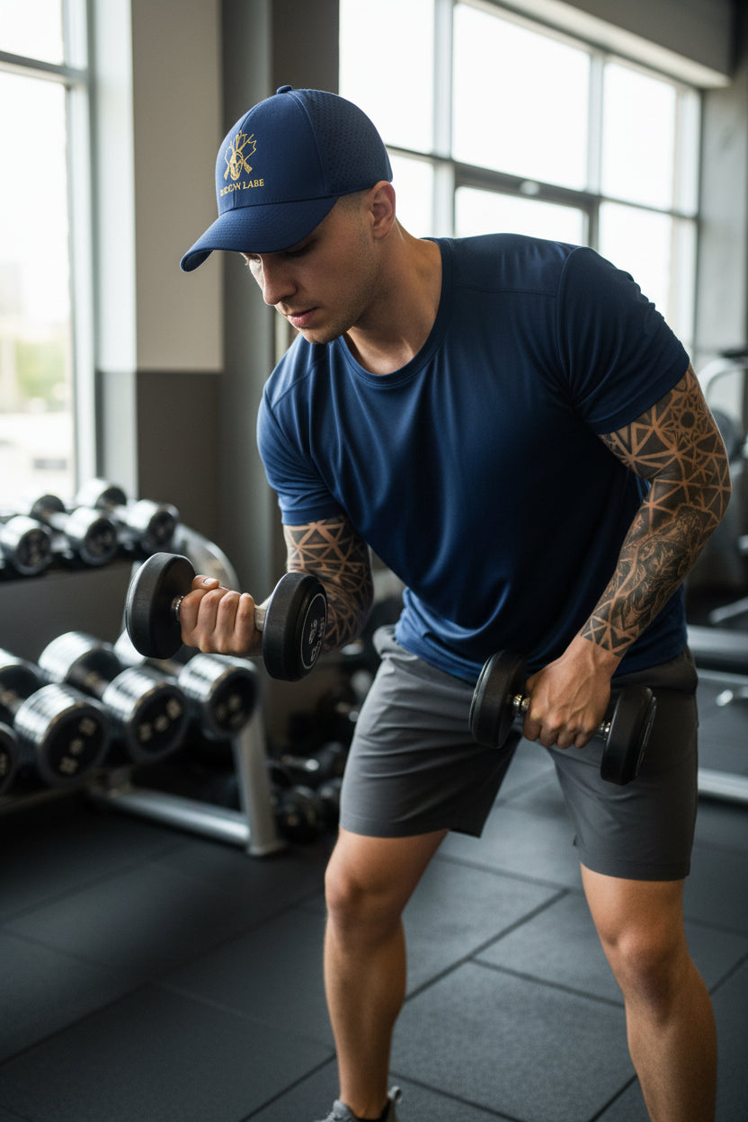 Molon Labe - Filet bleu marine au dos